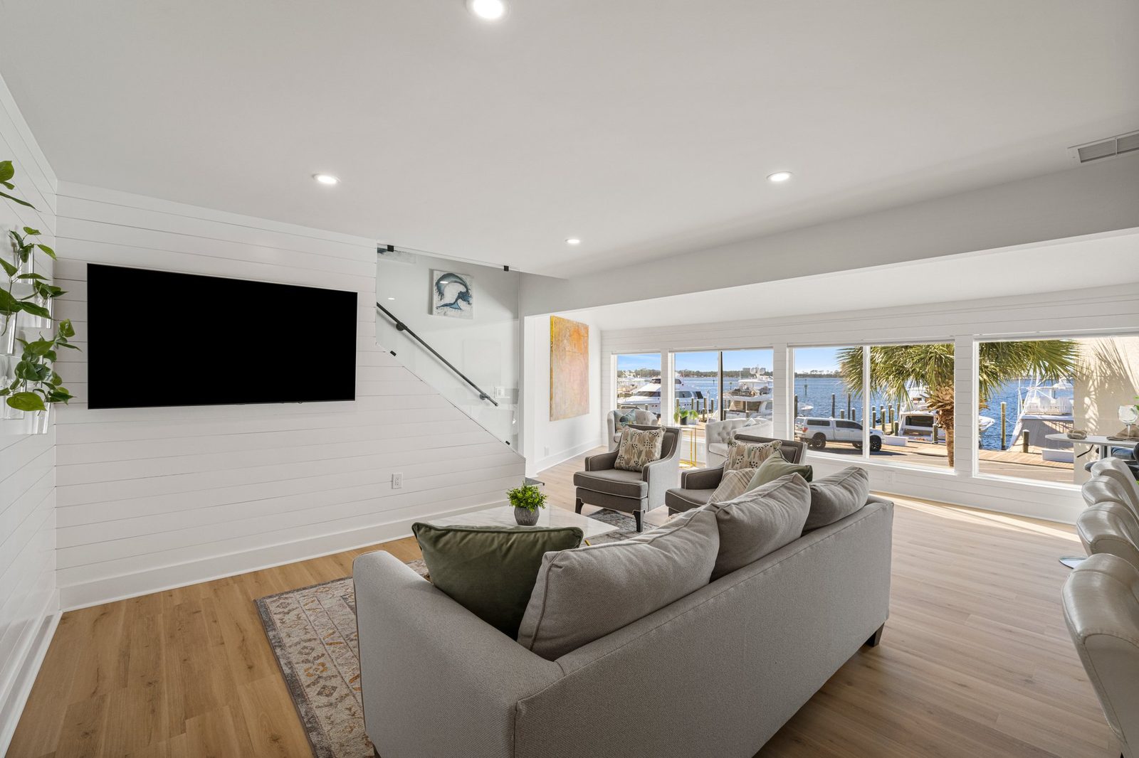 Living room of a Harbour Villa condo