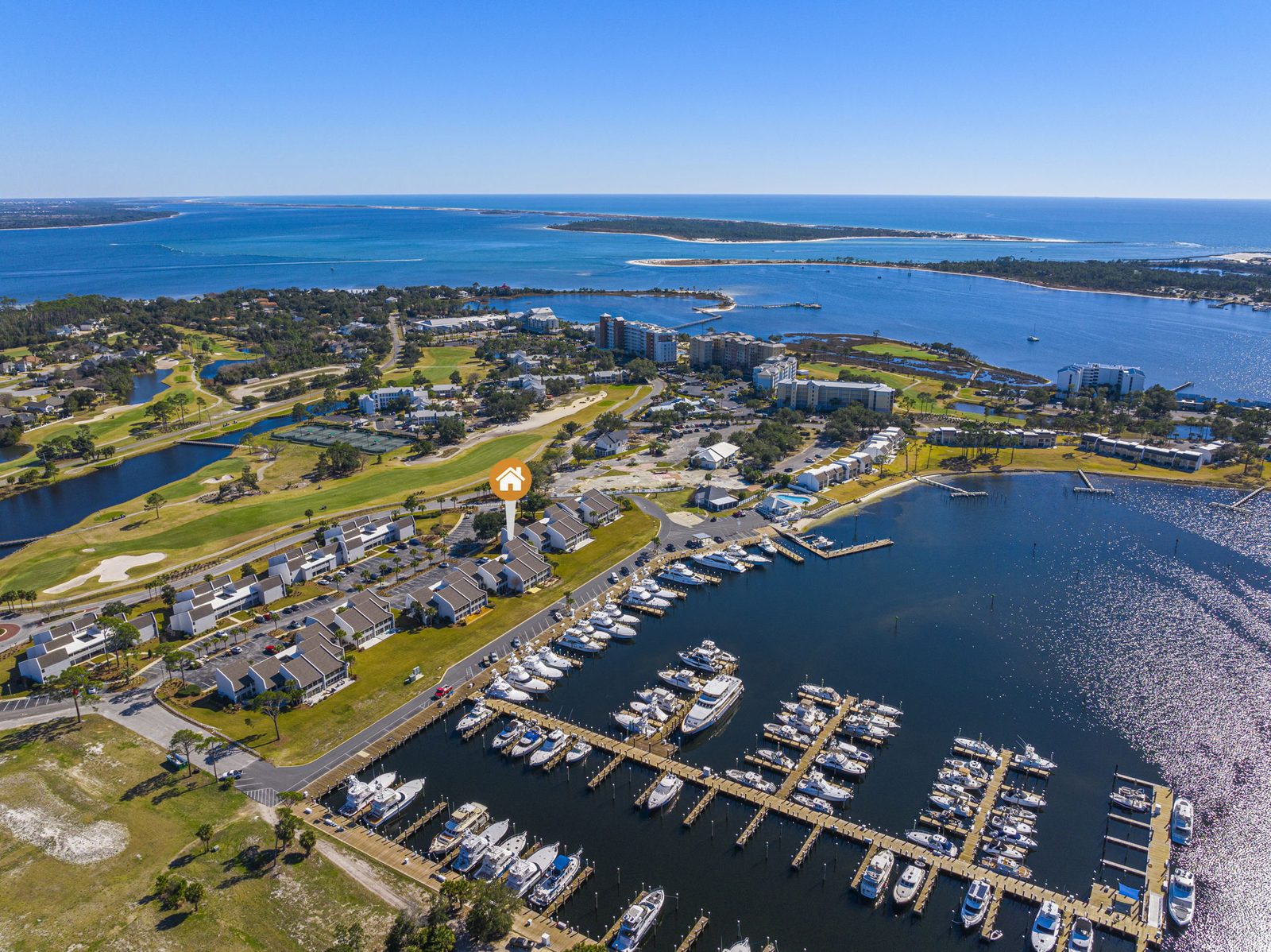 Marina views from a Harbour Villa condo