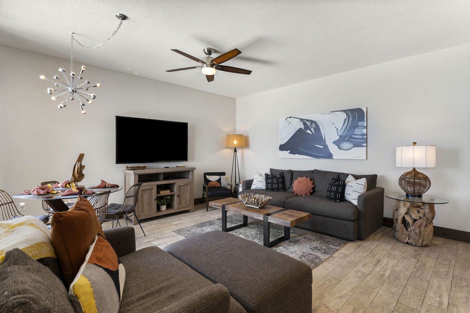 Living room of a Sterling Reef condo